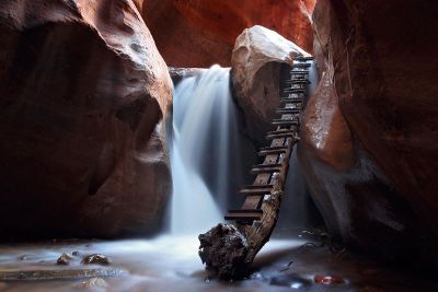 bridge over rough water