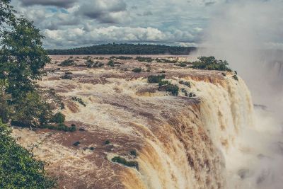 top of the waterfall