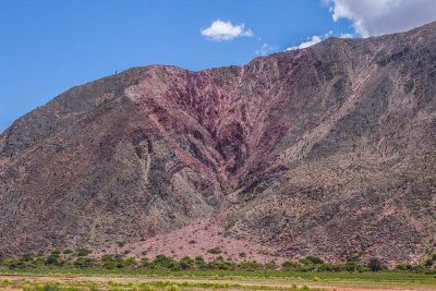 mountainside with road