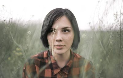 woman in meadow