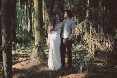 couple on the forest