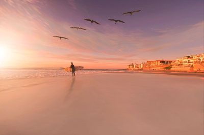 man on a beach