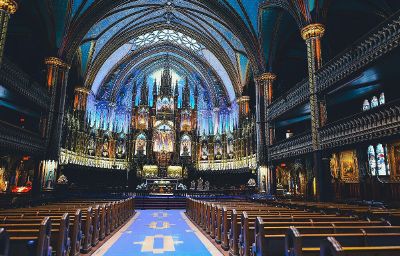 a blue mosque or church