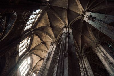 ceiling in a gothic building