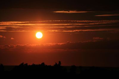 sunset over land