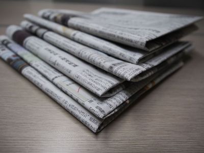 stacks of newspaper