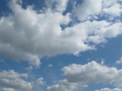 clouds in a blue sky