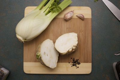 vegetables on cutting board