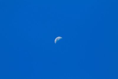 waning moon in a clear sky