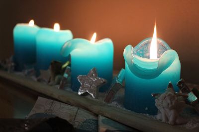 blue candles