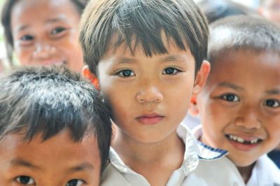 group of asian children