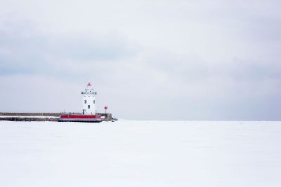 lighthouse in the winter