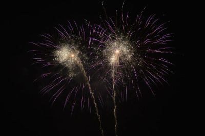 nighttime fireworks display