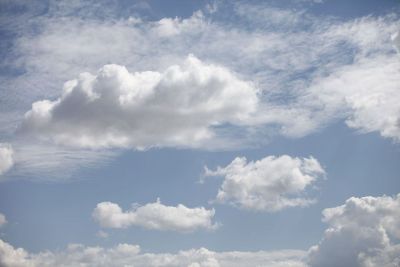 sky with puffy clouds