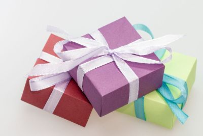 gift wrapped boxes