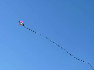 a multicolored kite