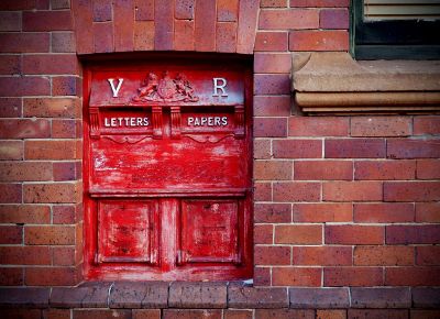 mailbox in the wall