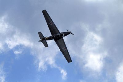 single plane flying