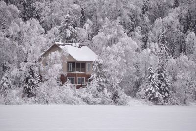 house in winter