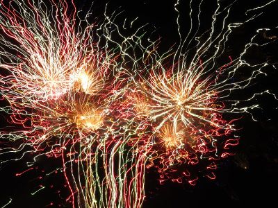 long exposure fireworks