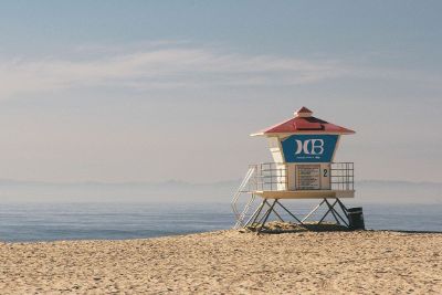 life guard station on beach