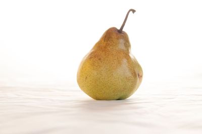 pear on a white sheet