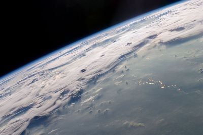 space view edge of earth