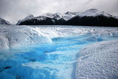 glacial water in mountains