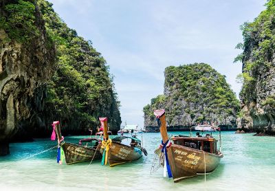 boats in a bay