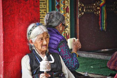 two old ladies sitting