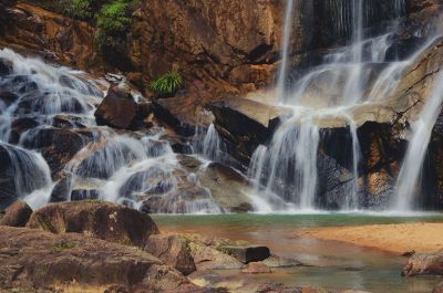 pristine waterfall