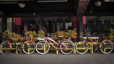 bikes parked outside