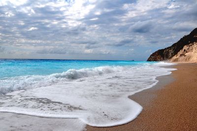 waves on a sandy beach