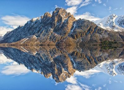 mountain and reflection