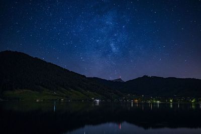 night lake landscape