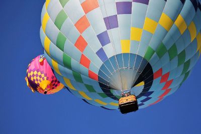 hot air balloons in the sky