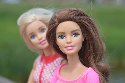 two barbie dolls