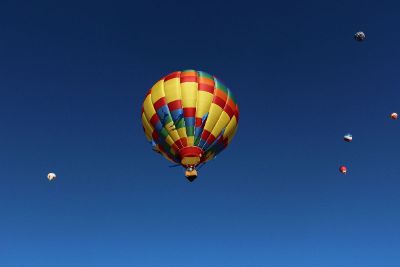 hot air balloons in flight