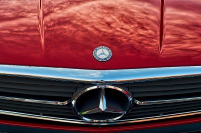 red mercedes benz