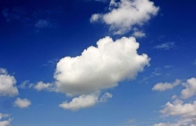 cloud in a bright blue sky