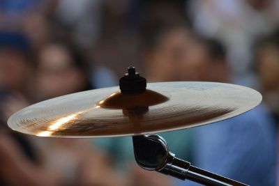 cymbal on a drum kit