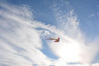 kite flying in sky