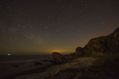 night sky at beach