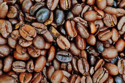 closeup of coffee beans