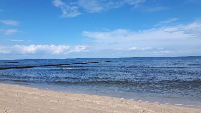 by the seashore