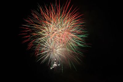 colorful fireworks in the sky