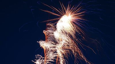 fireworks against the night sky