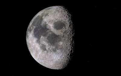 image of moon in space