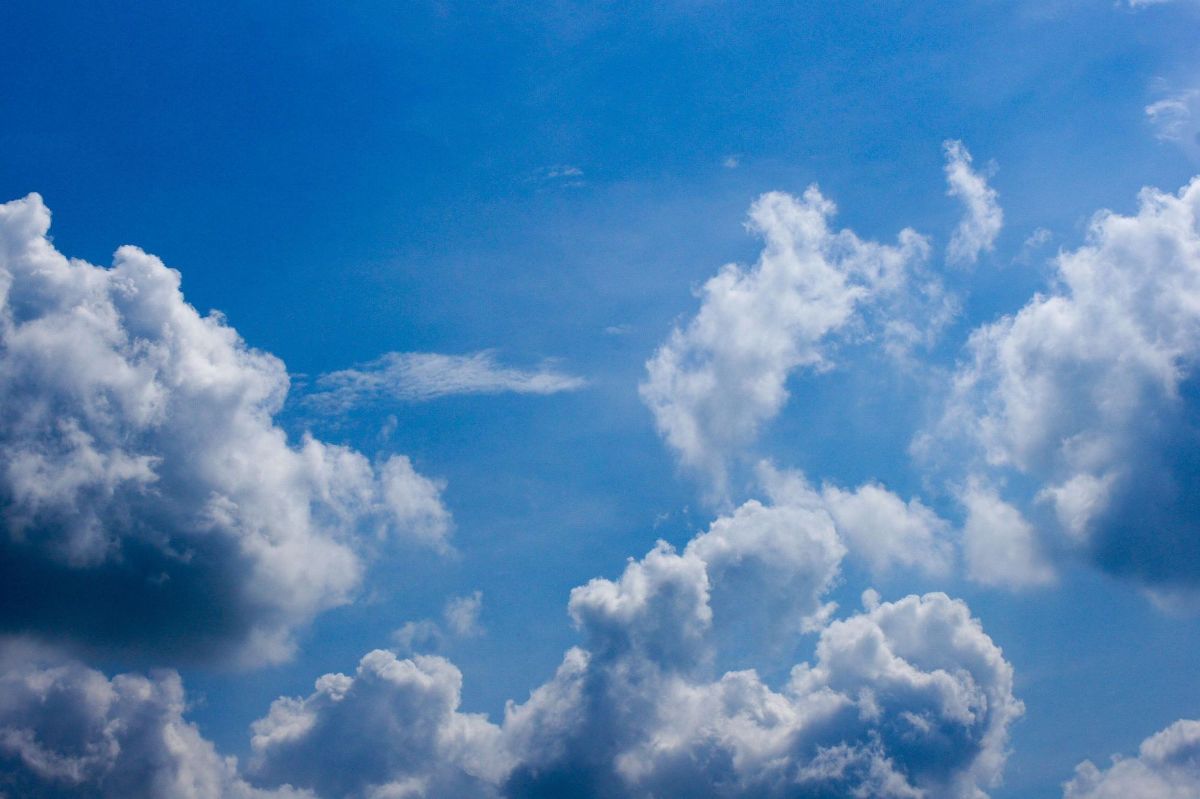 From Blue Skies in Wallpaper Wizard — HD Desktop Background With blue sky  with puffy clouds