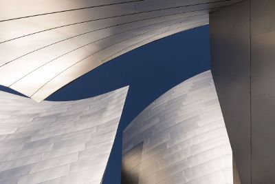 blue and white architecture